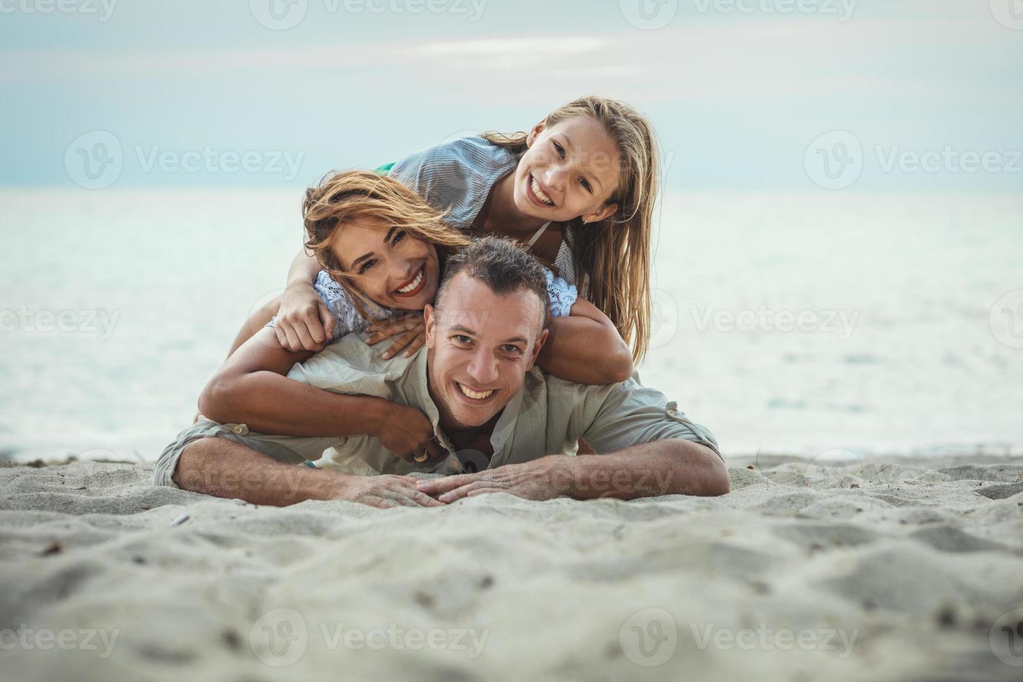 gelukkig zomer vakantie foto