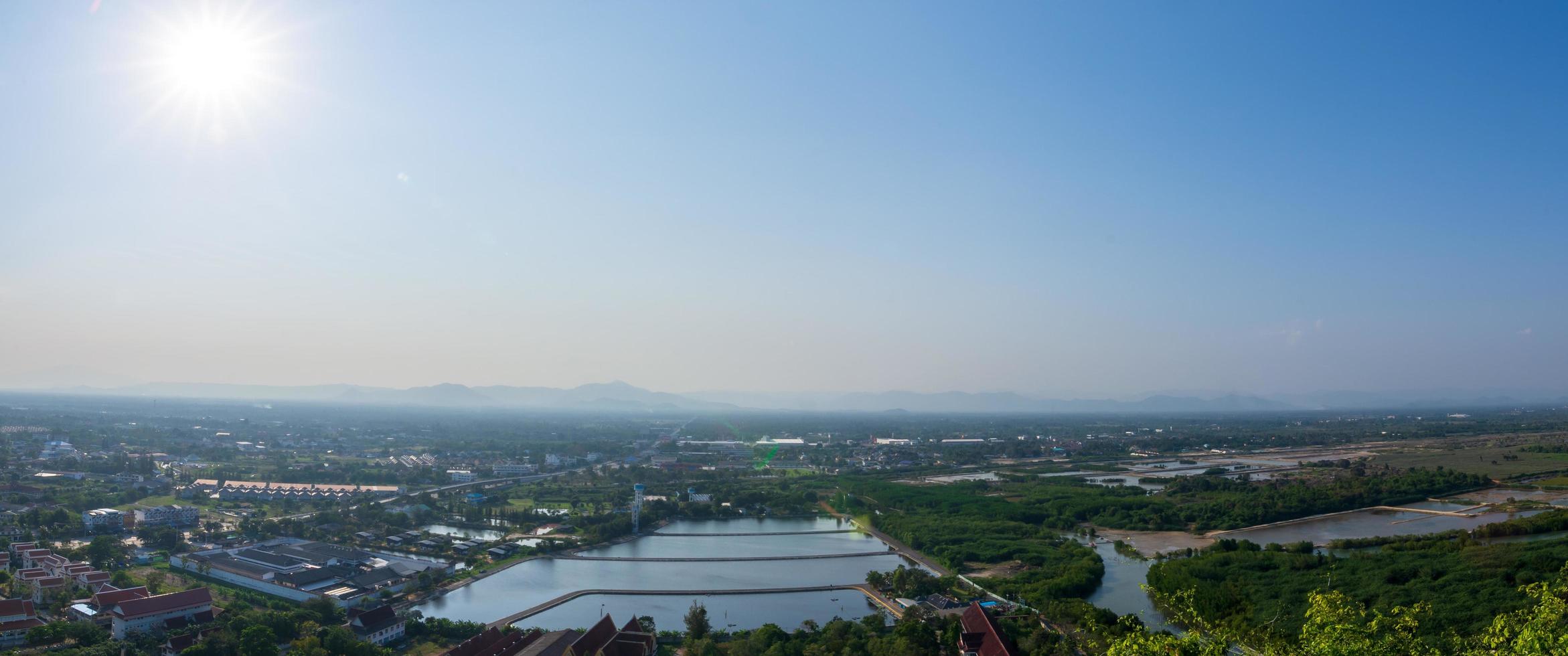 landelijk landschap, luchtfoto foto