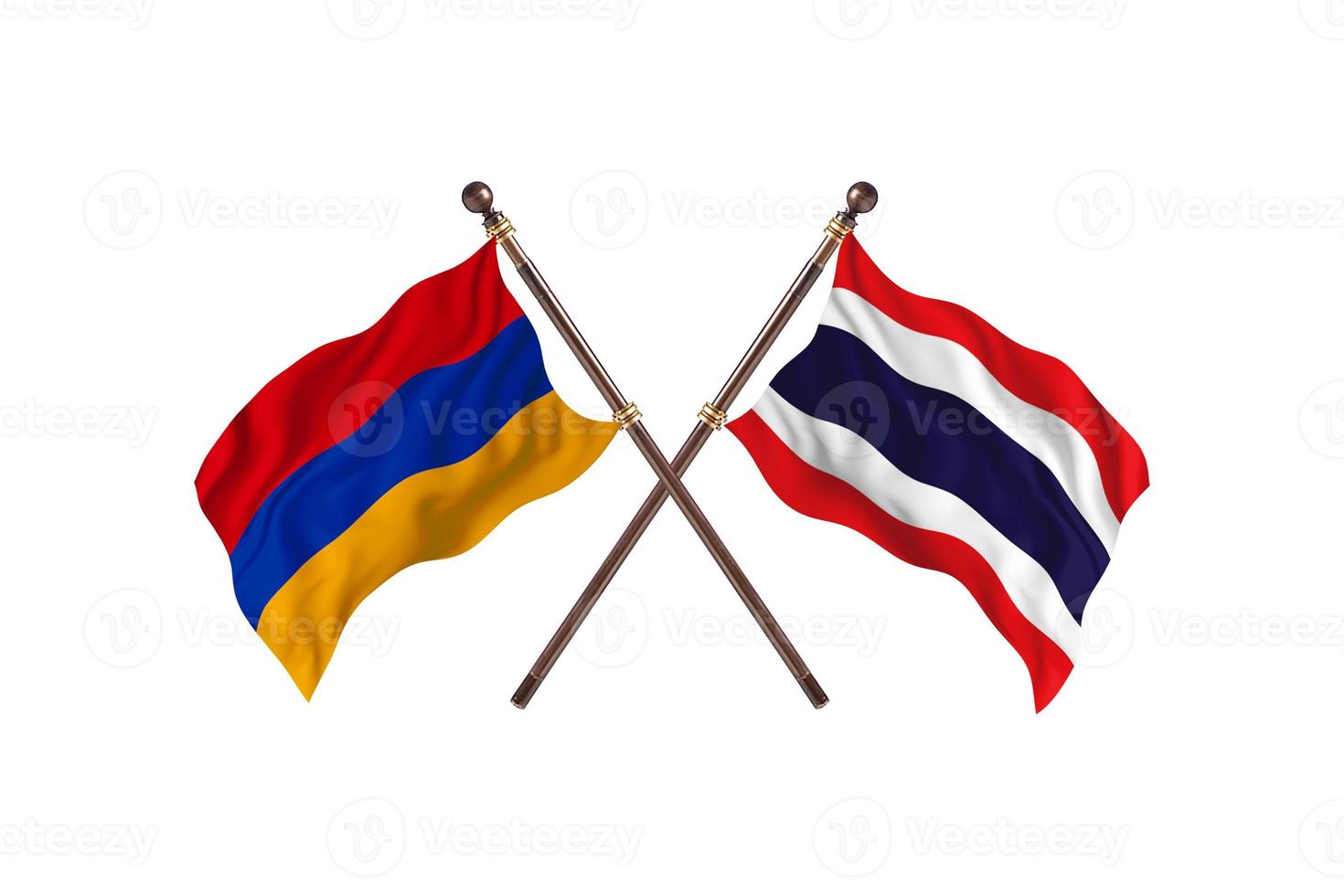 Armenië versus Thailand twee land vlaggen foto