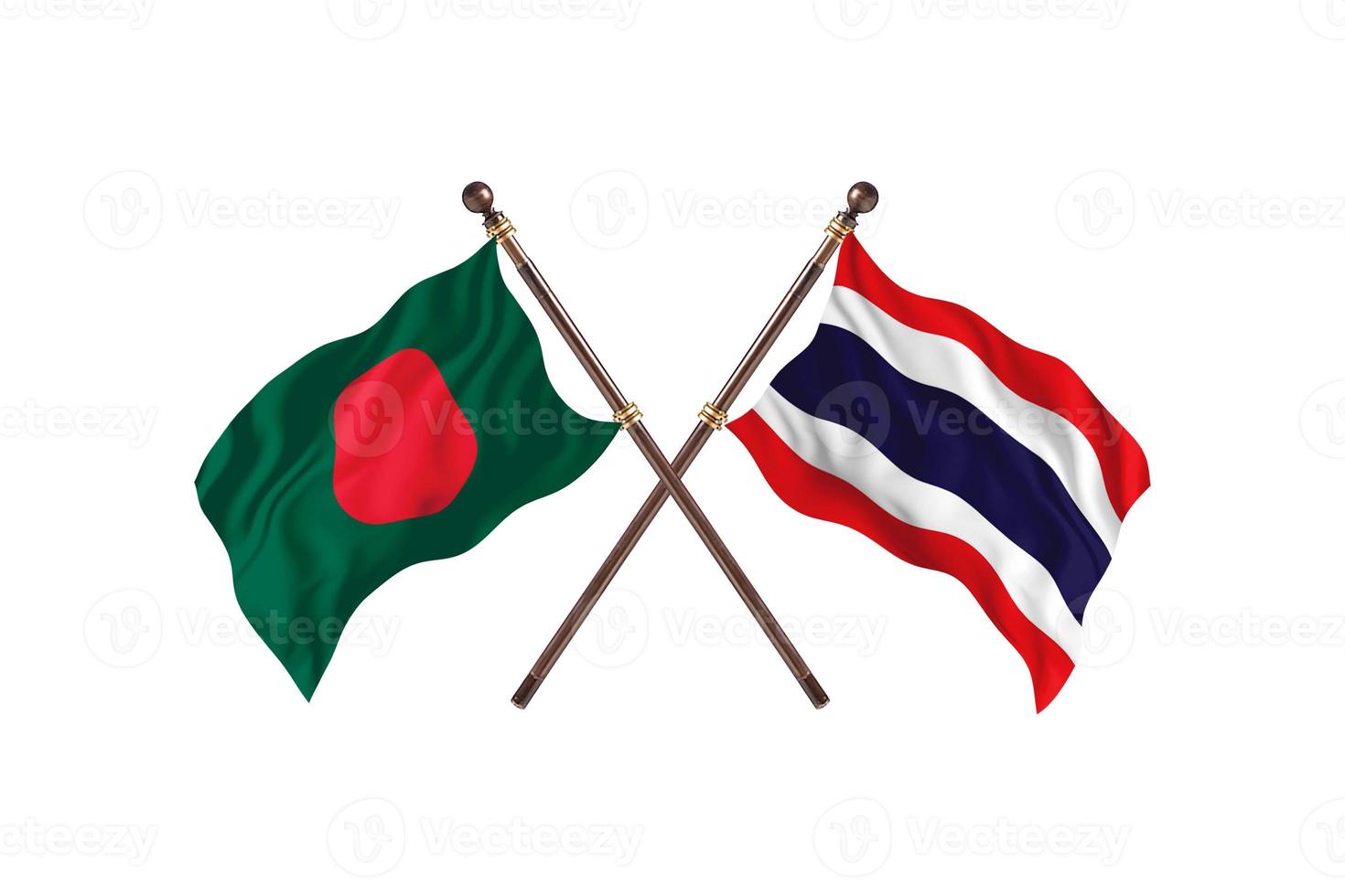 Bangladesh versus Thailand twee land vlaggen foto