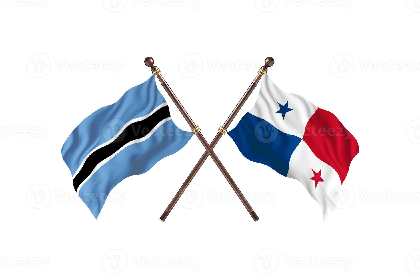 botswana versus Panama twee land vlaggen foto