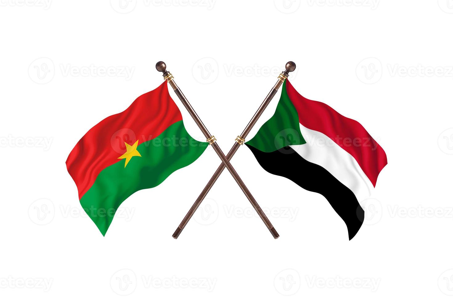 Burkina faso versus Soedan twee land vlaggen foto