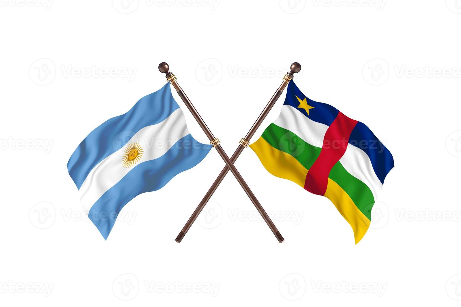 Argentinië versus centraal Afrikaanse republiek twee land vlaggen foto