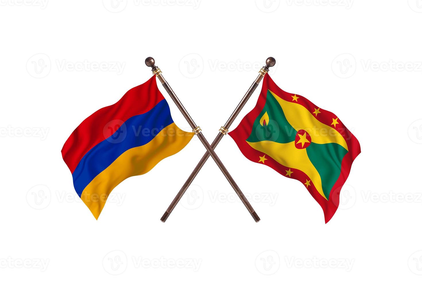 Armenië versus Grenada twee land vlaggen foto