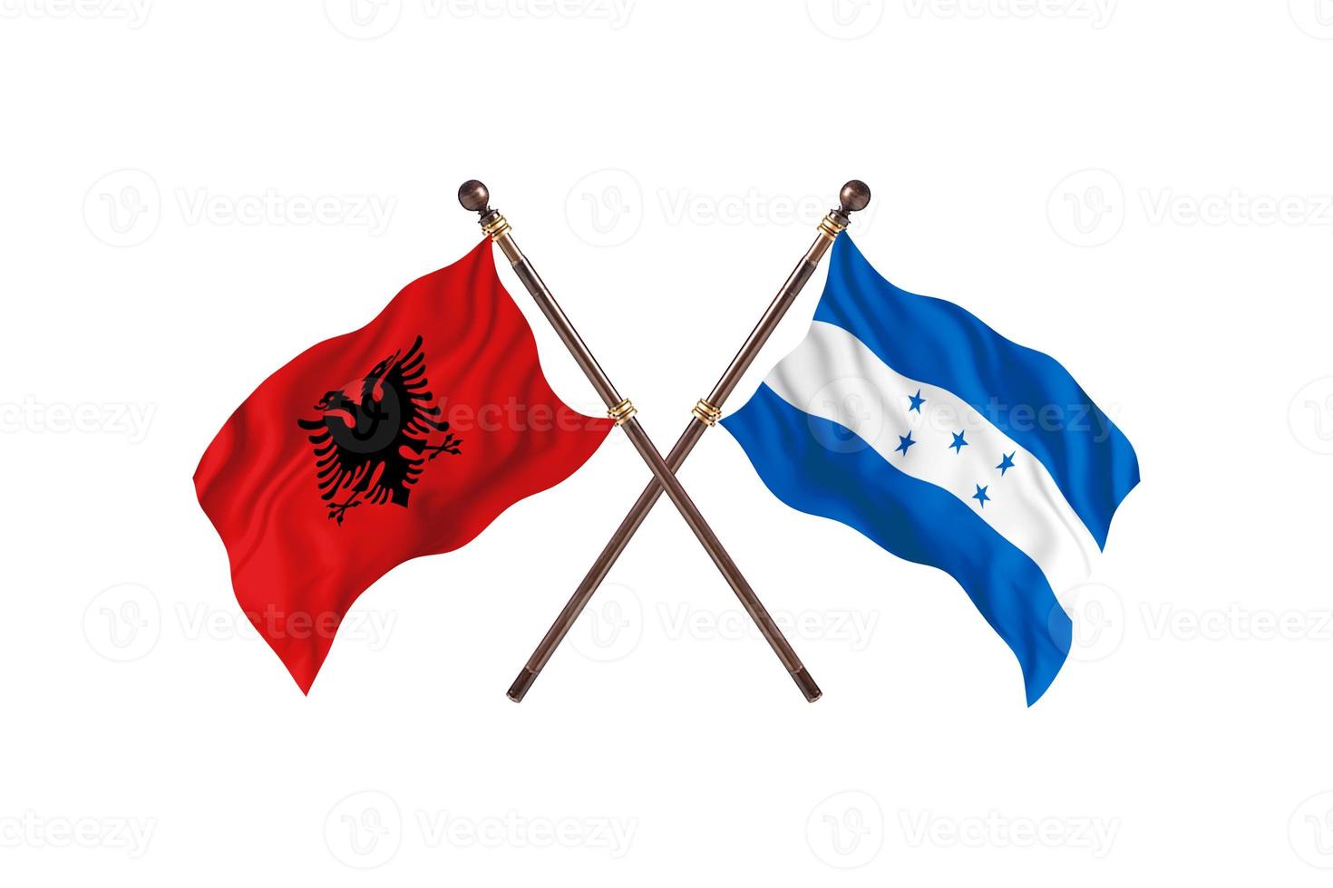 Albanië versus Honduras twee land vlaggen foto