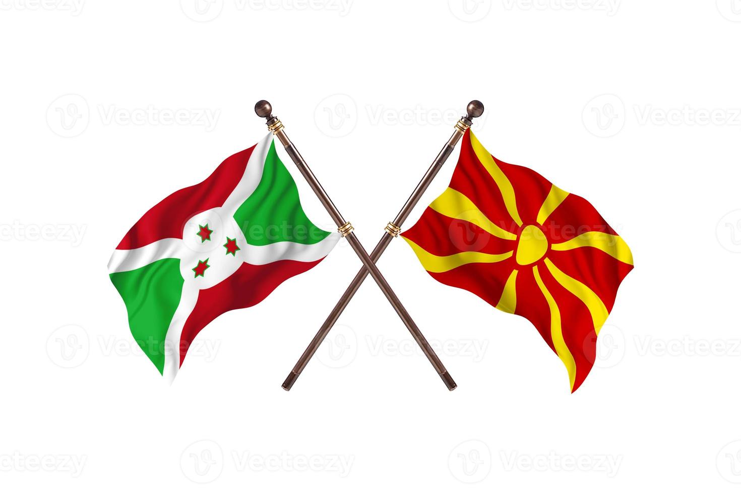 Burundi versus Macedonië twee land vlaggen foto