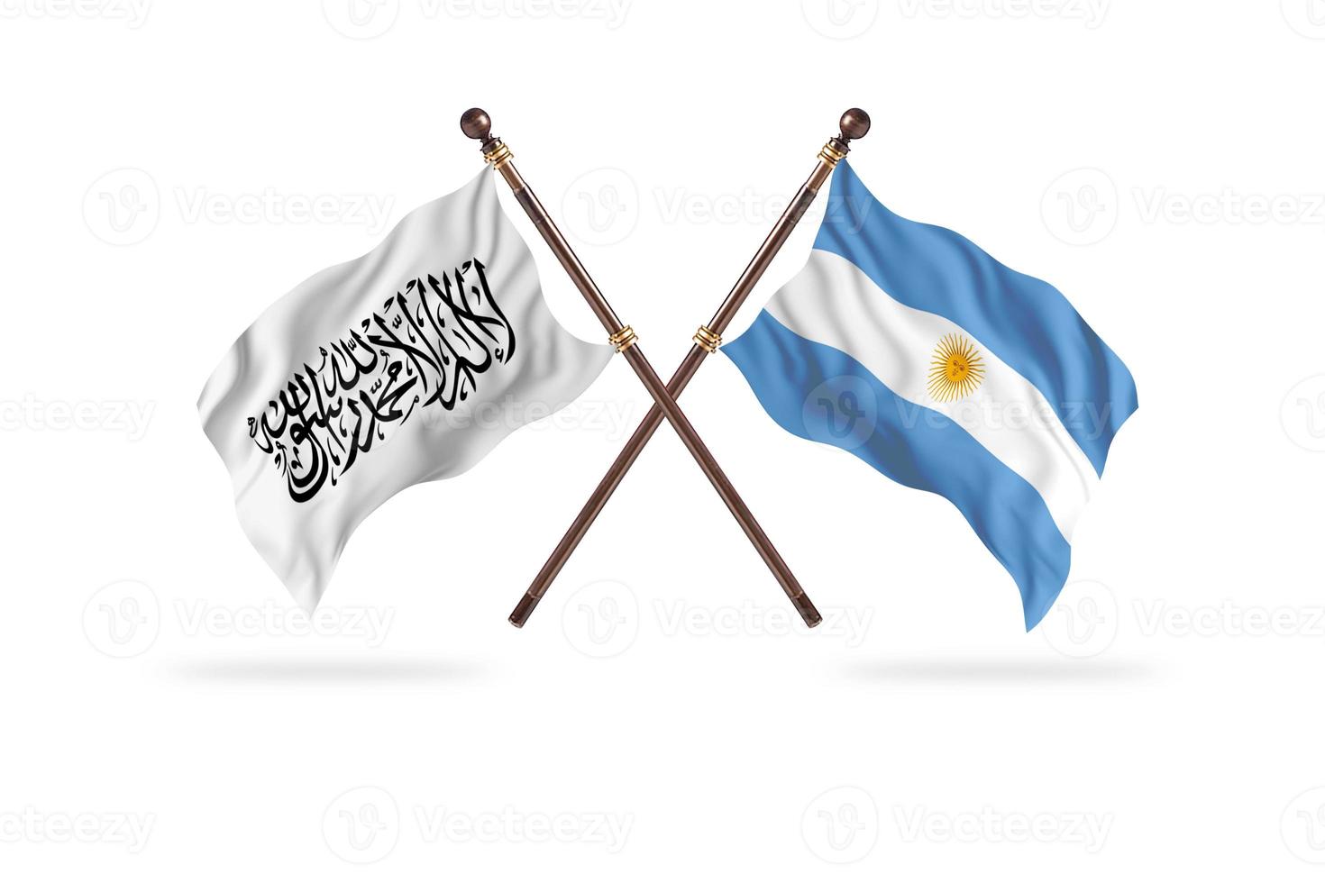 Islamitisch emiraat van afghanistan versus Argentinië twee land vlaggen foto