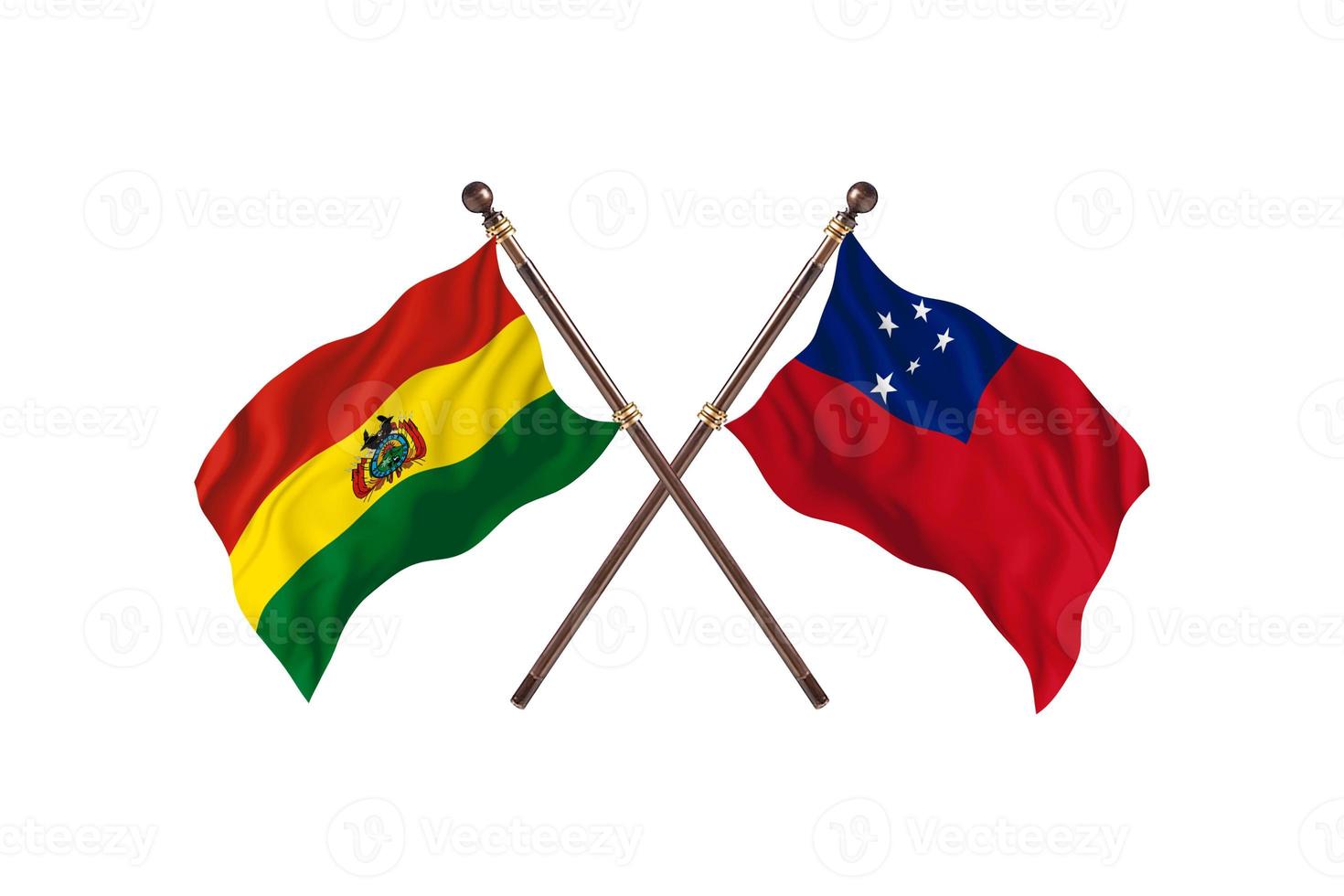 Bolivia versus Samoa twee land vlaggen foto