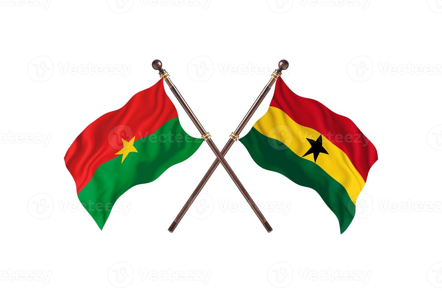 Burkina faso versus Ghana twee land vlaggen foto