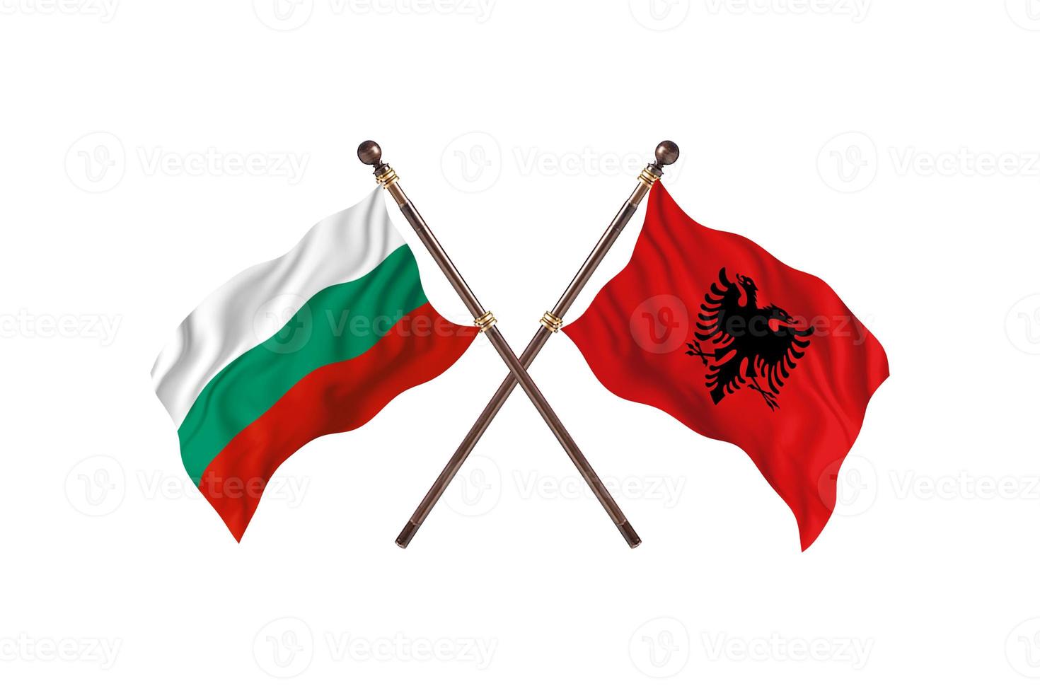 bulgarije versus Albanië twee land vlaggen foto