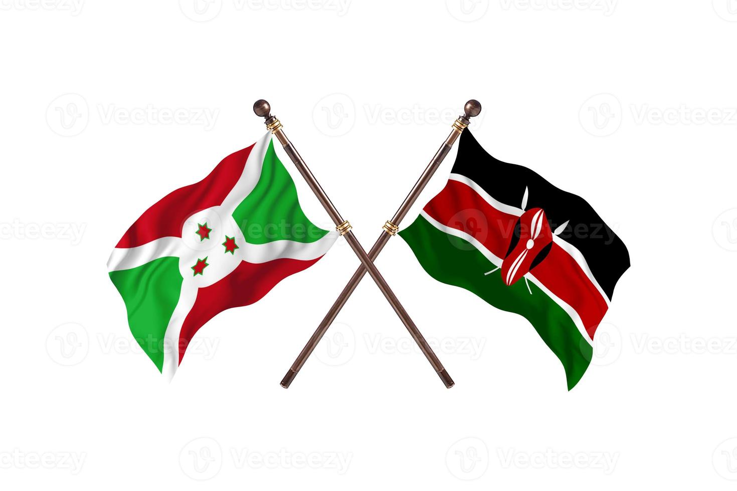 Burundi versus Kenia twee land vlaggen foto