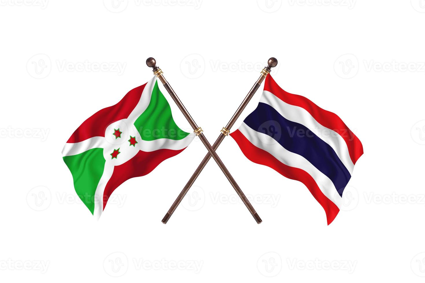 Burundi versus Thailand twee land vlaggen foto