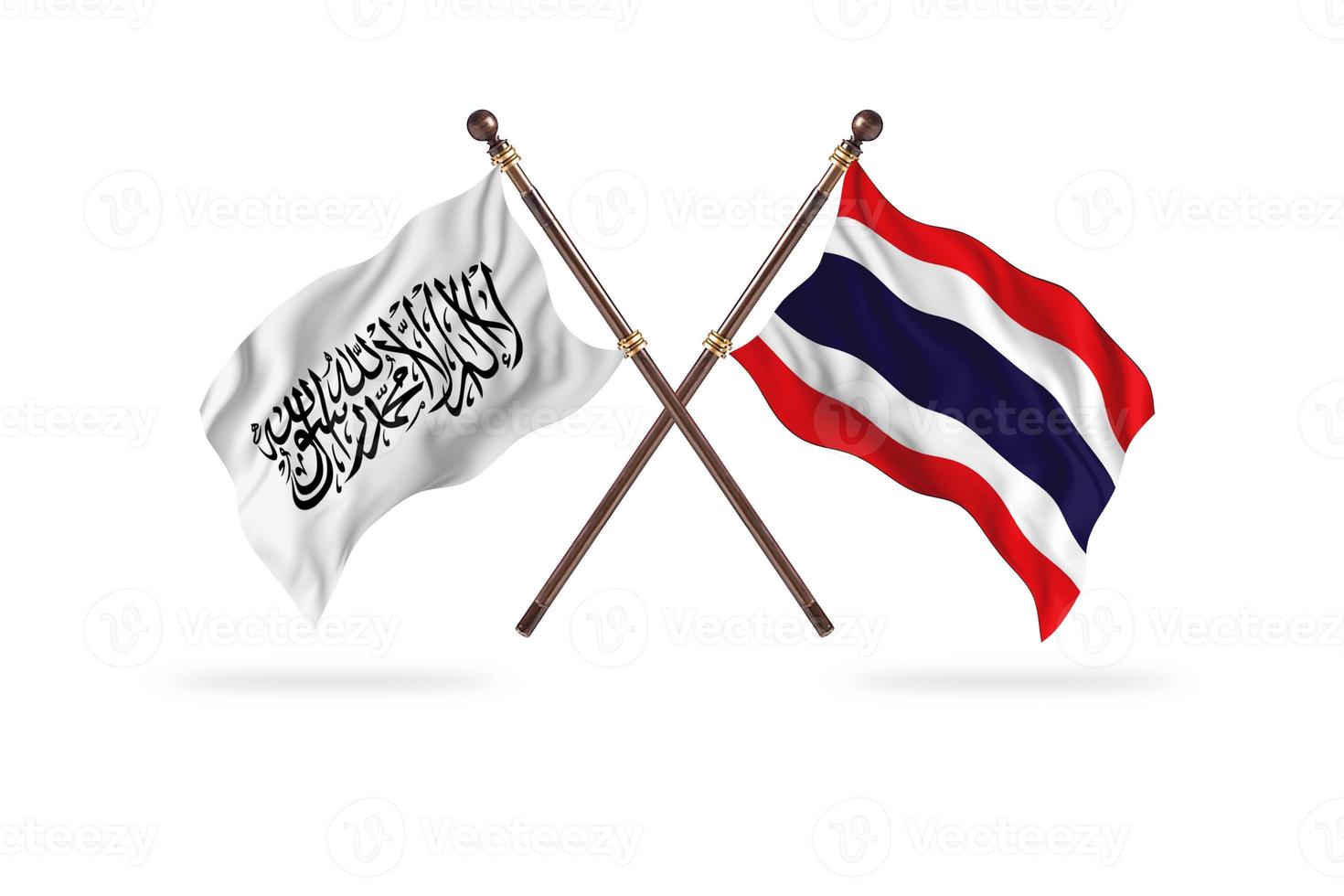 Islamitisch emiraat van afghanistan versus Thailand twee land vlaggen foto