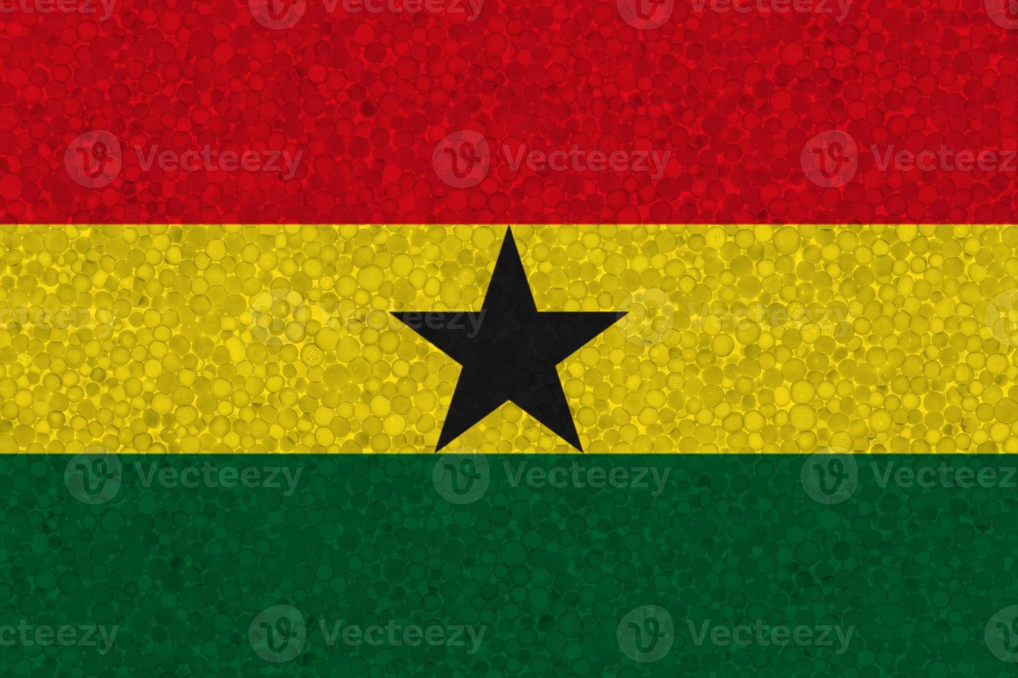 vlag van Ghana Aan piepschuim structuur foto