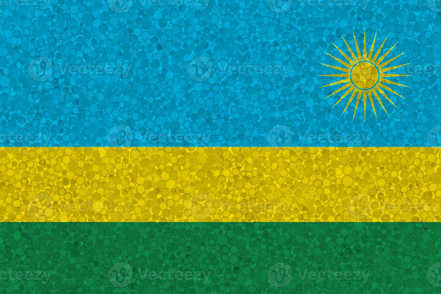 vlag van rwanda Aan piepschuim structuur foto