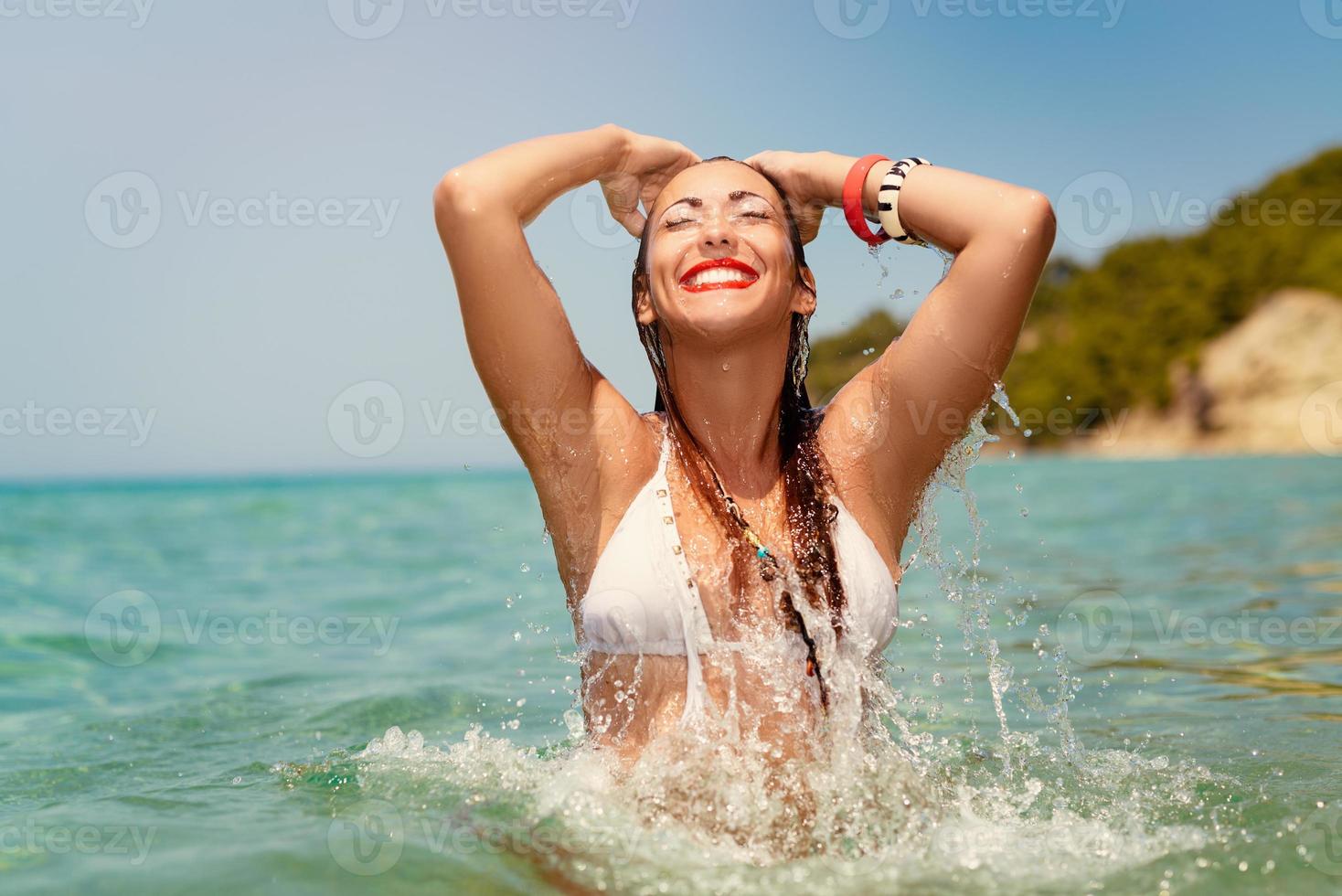 genieten van zomer vakantie foto