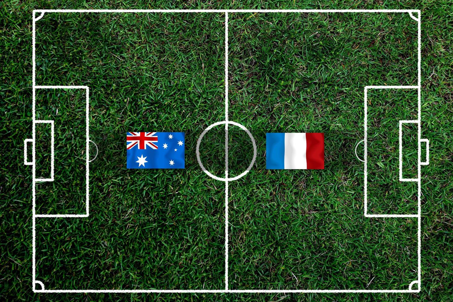 Amerikaans voetbal kop wedstrijd tussen de nationaal Australië en nationaal Frankrijk. foto