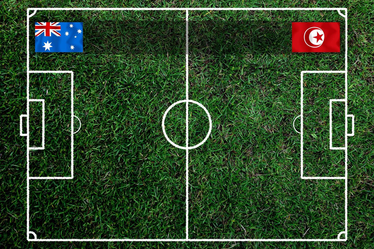 Amerikaans voetbal kop wedstrijd tussen de nationaal Australië en nationaal tunesië. foto
