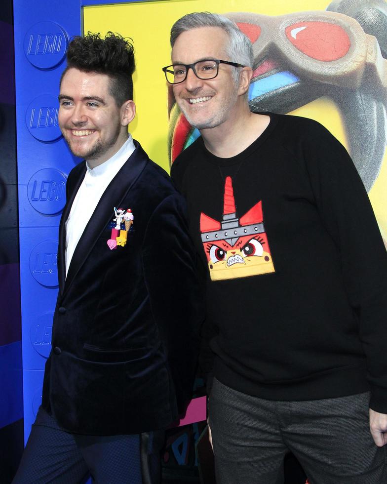 los angeles - feb 2 - Ross haynes, Matthew Ashton Bij de Lego film 2 - de tweede een deel première Bij de dorp theater Aan februari 2, 2019 in westhout, ca foto