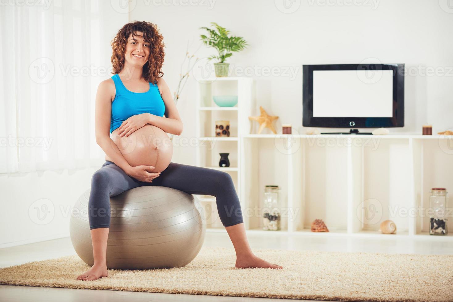 pilates voor zwanger Dames foto