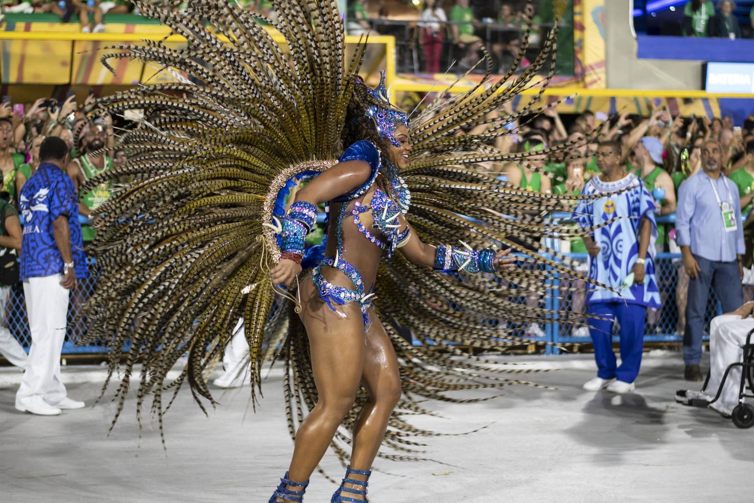 rio, Brazilië, april 22, 2022, samba school- portela in de Rio carnaval, gehouden Bij de marques de sapucai sambadrome foto
