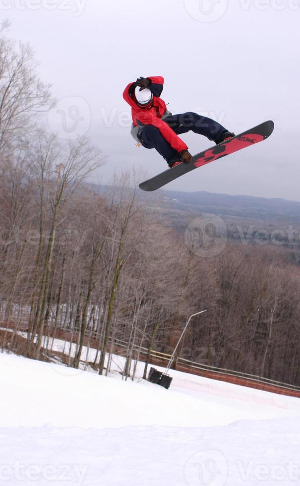 snowboarder in de lucht foto