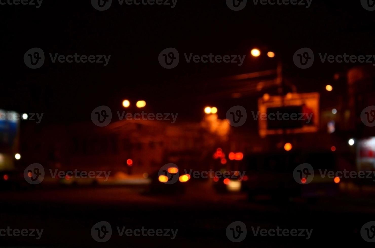 wazig landschap van nacht stad foto