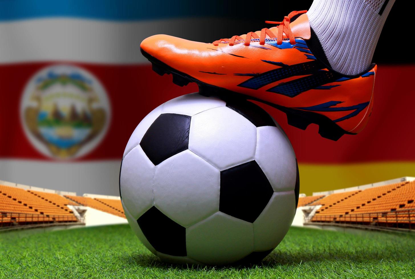 Amerikaans voetbal kop wedstrijd tussen de nationaal costa rica en nationaal Duitse. foto