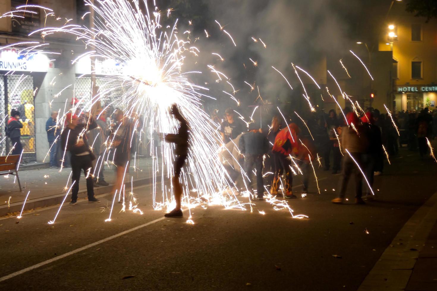 abstract foto van duivels en vuurwerk partijen.