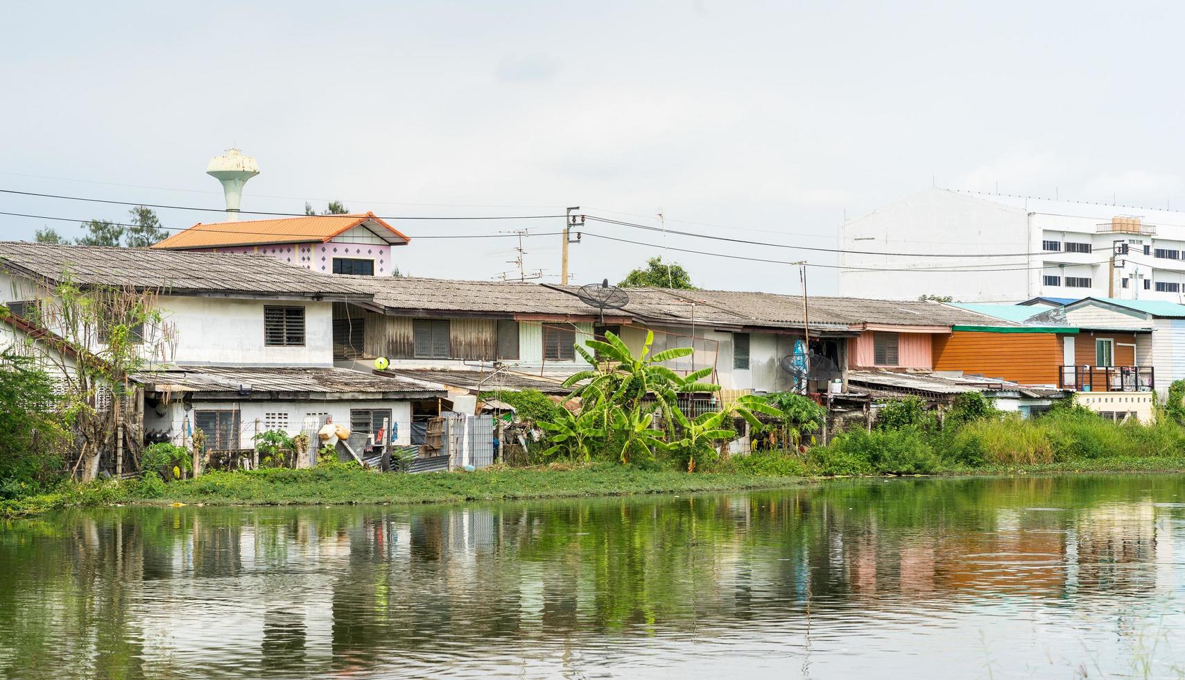 waterkant gemeenschap in Thailand foto