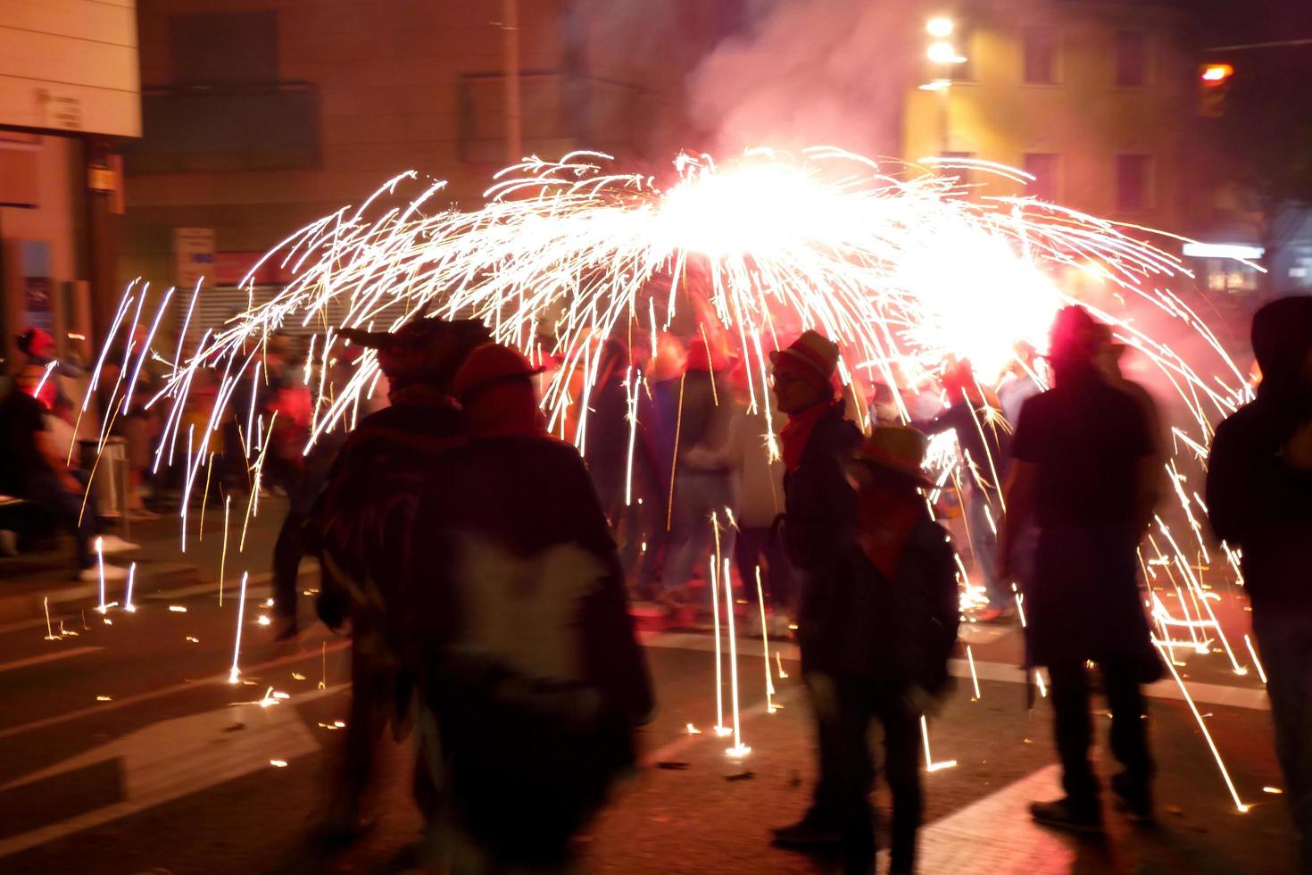 abstract foto van duivels en vuurwerk partijen.