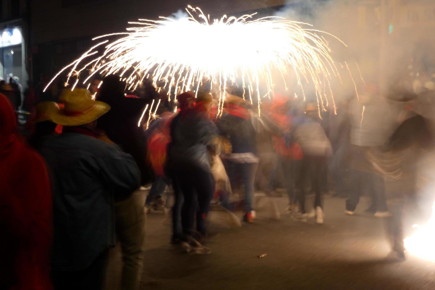 abstract foto van duivels en vuurwerk partijen.