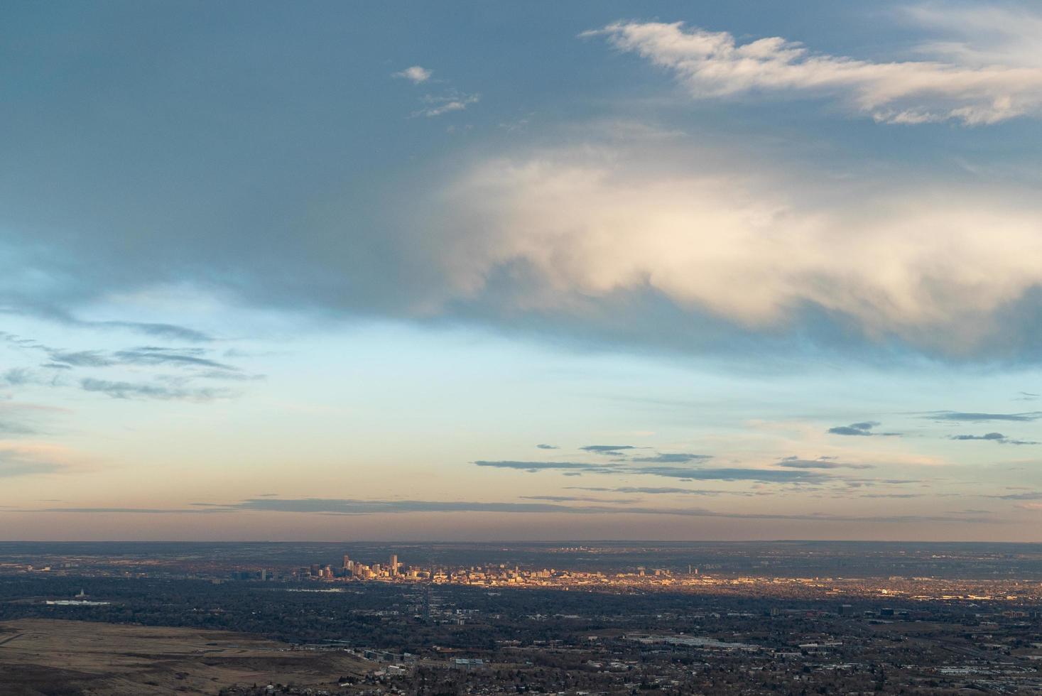 zonsondergang over Denver foto
