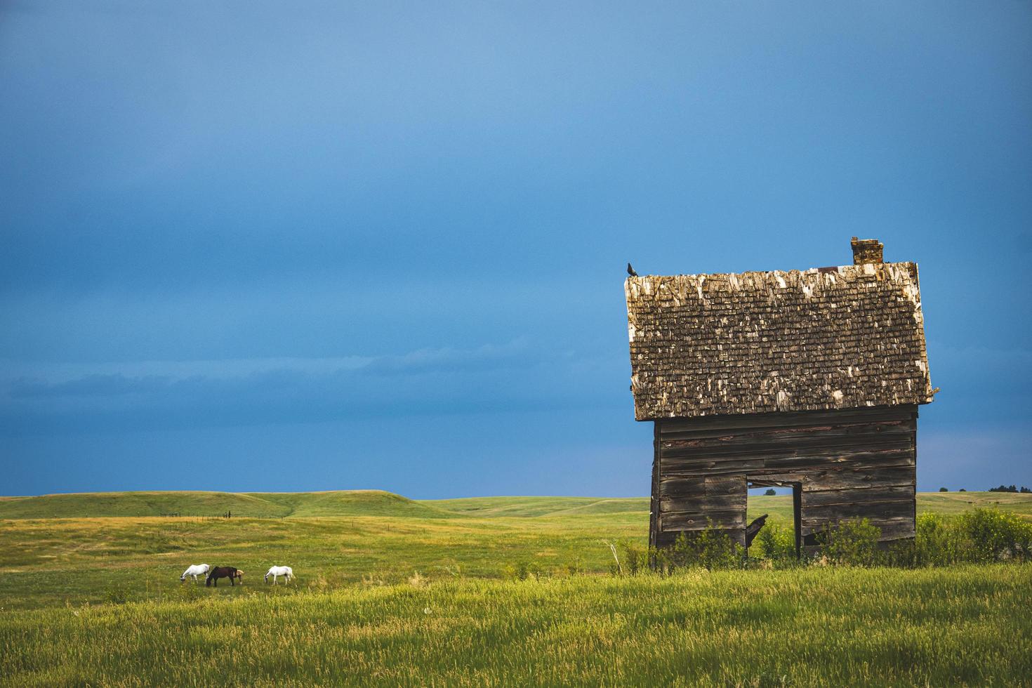 oude hut op het platteland foto