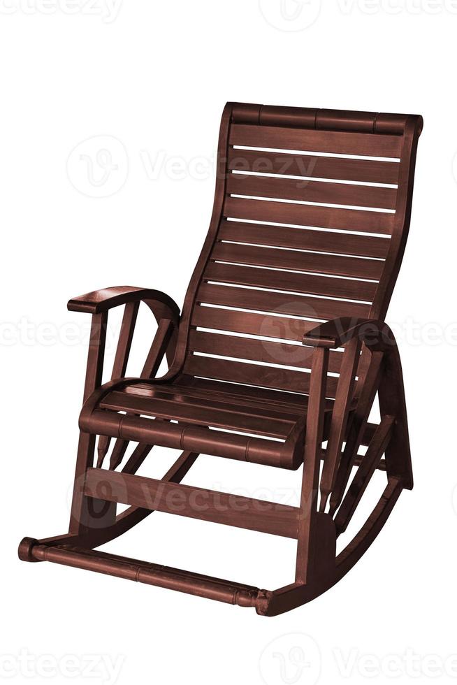 houten schommelen stoel geïsoleerd. foto