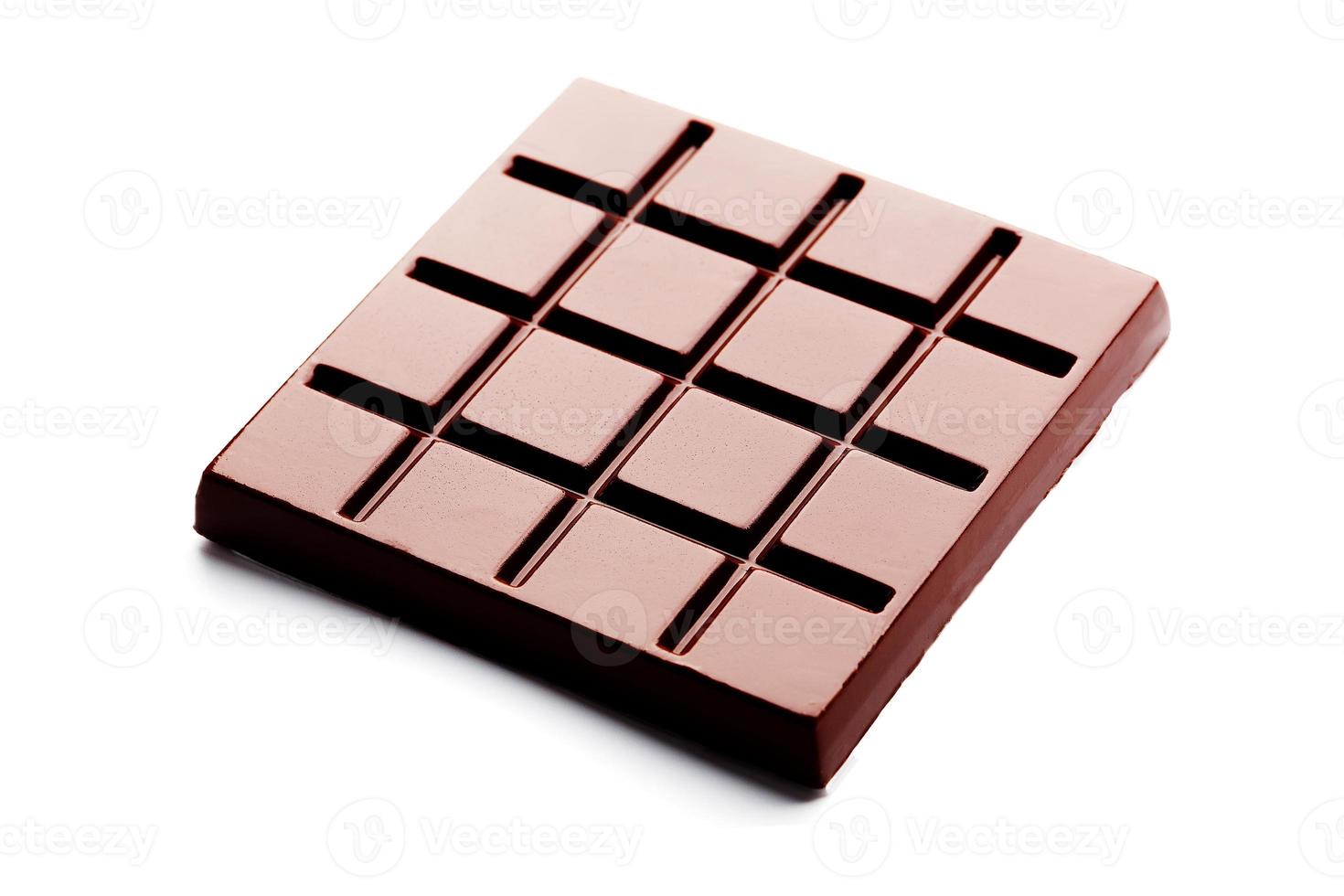 donker chocola plein vorm Aan een wit achtergrond van top visie. isoleren foto