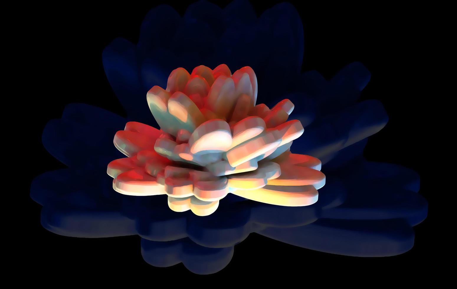 3d renderen abstract achtergrond bloem foto