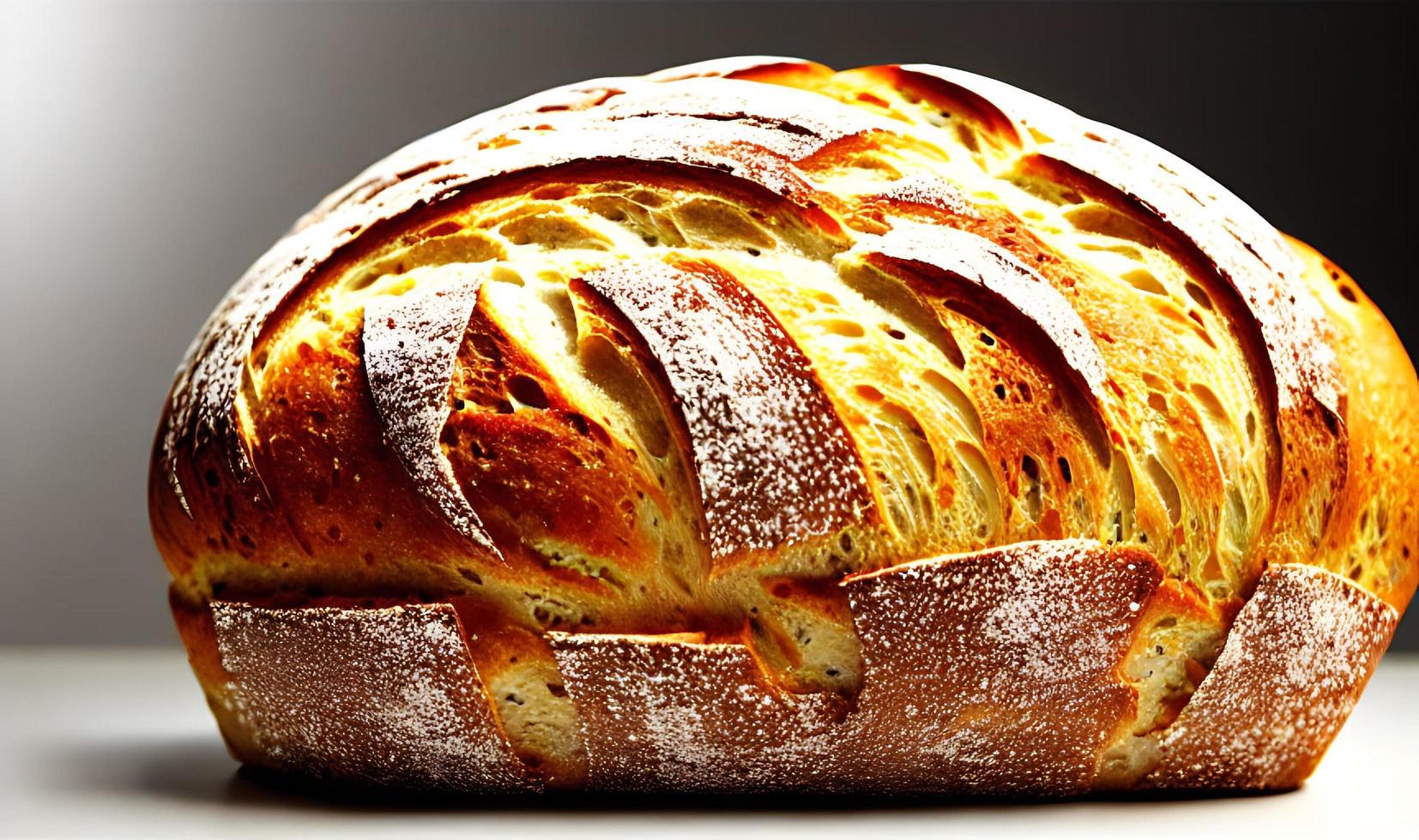 oven - traditioneel vers heet gekookt brood. brood dichtbij schieten. foto