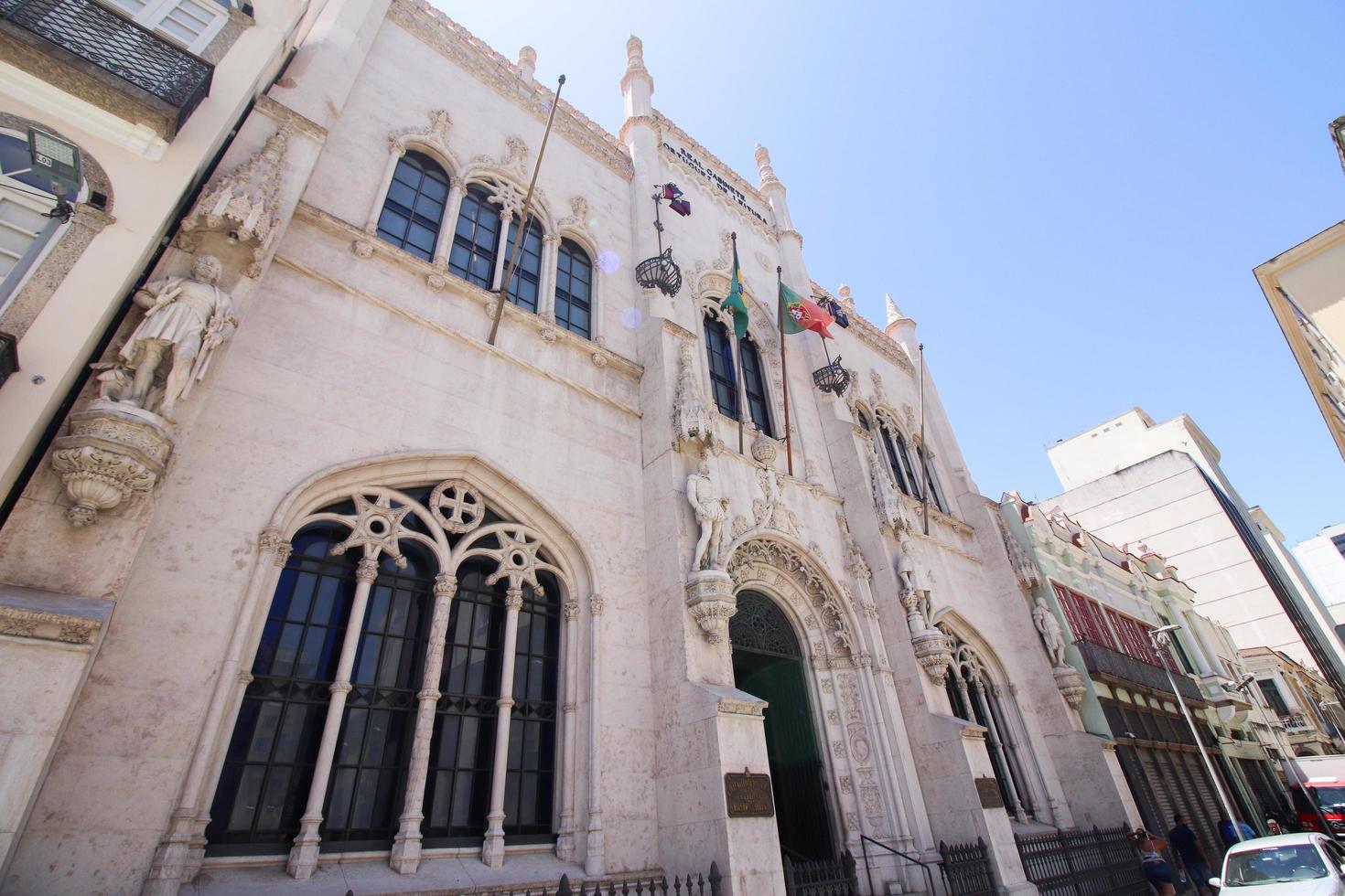 Rio de janeiro, rj, Brazilië, 2022 - Koninklijk Portugees kabinet van lezing, openbaar bibliotheek geopend in 1887 in centro wijk. het is de grootste verzameling van Portugees literatuur buiten Portugal foto