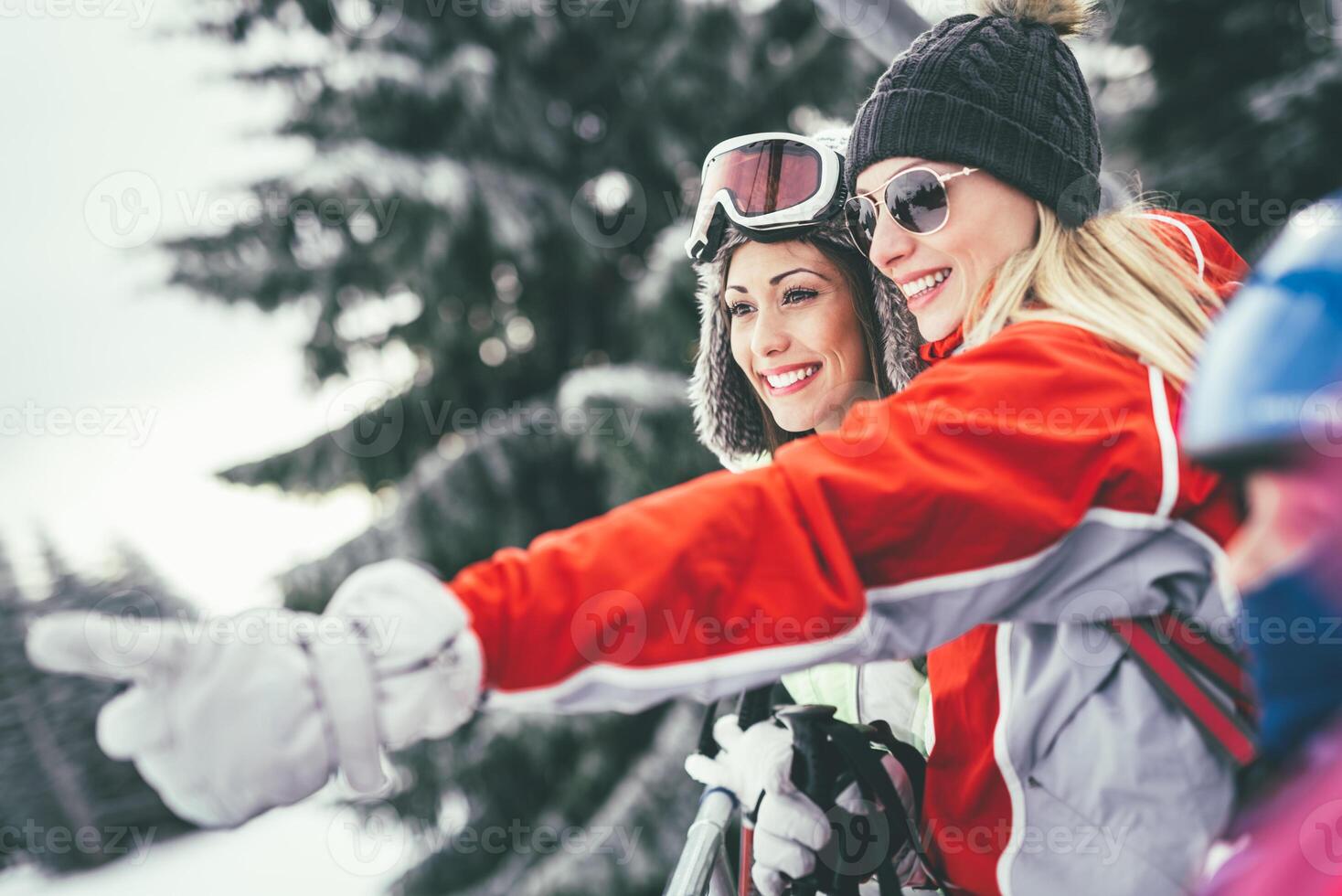 Daar is perfect plaats voor skiën foto