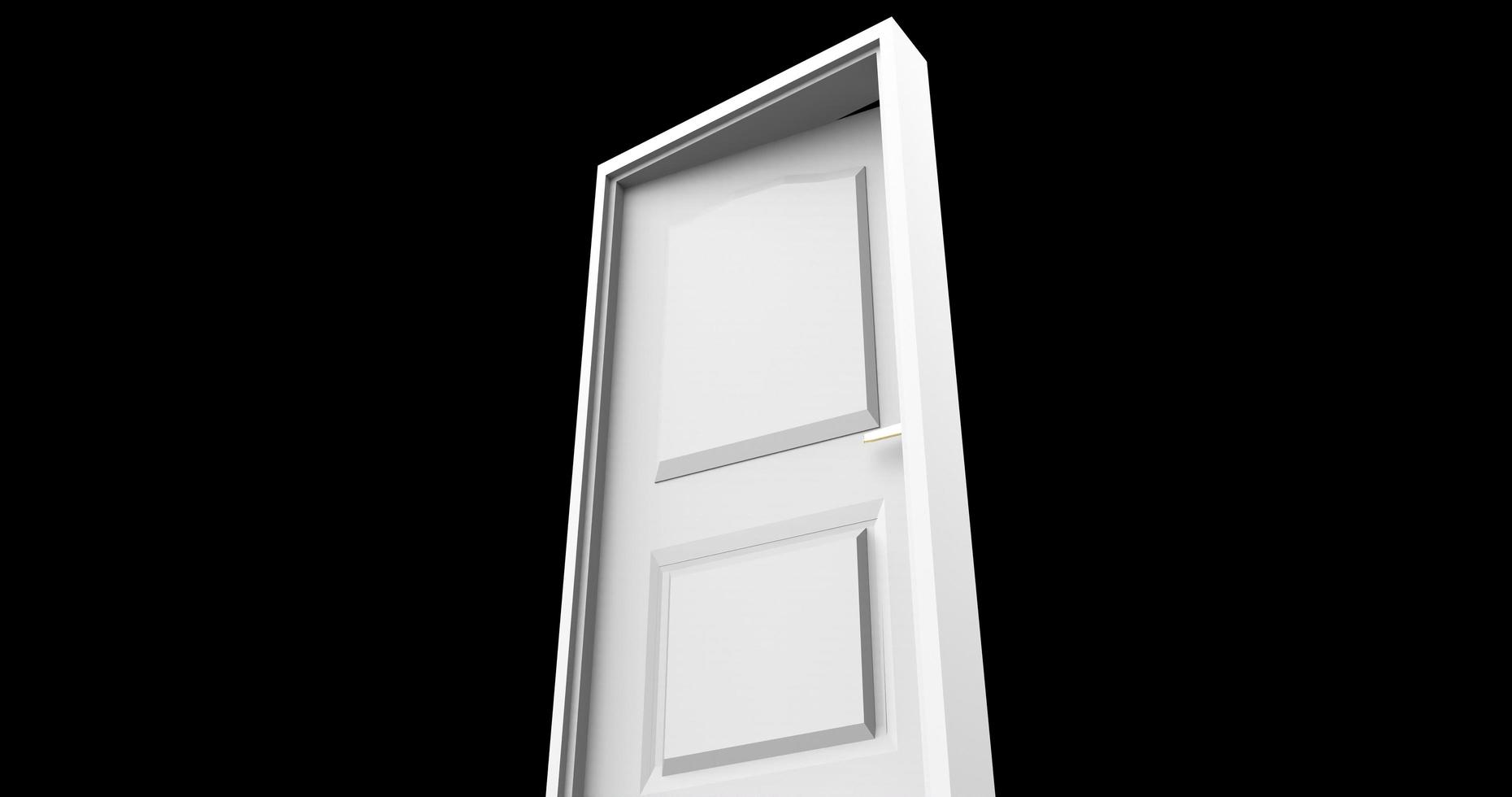 geïsoleerd deur illustratie 3d renderen foto