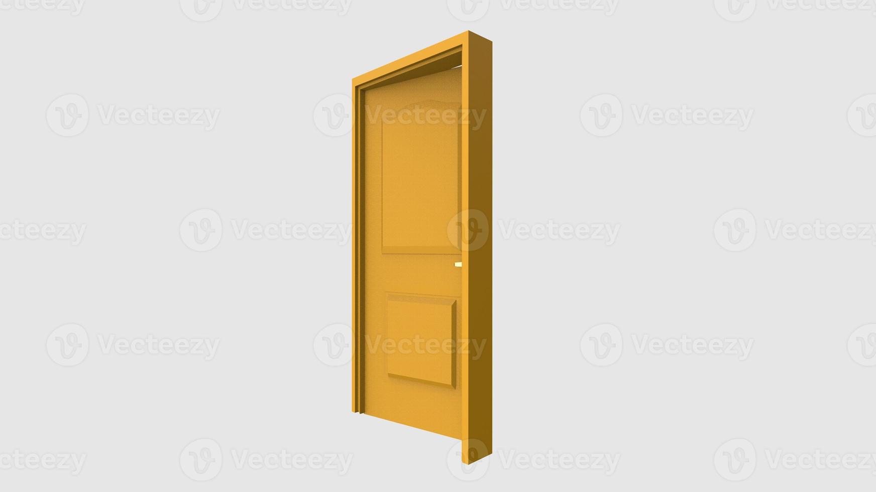 geïsoleerd deur illustratie 3d renderen foto