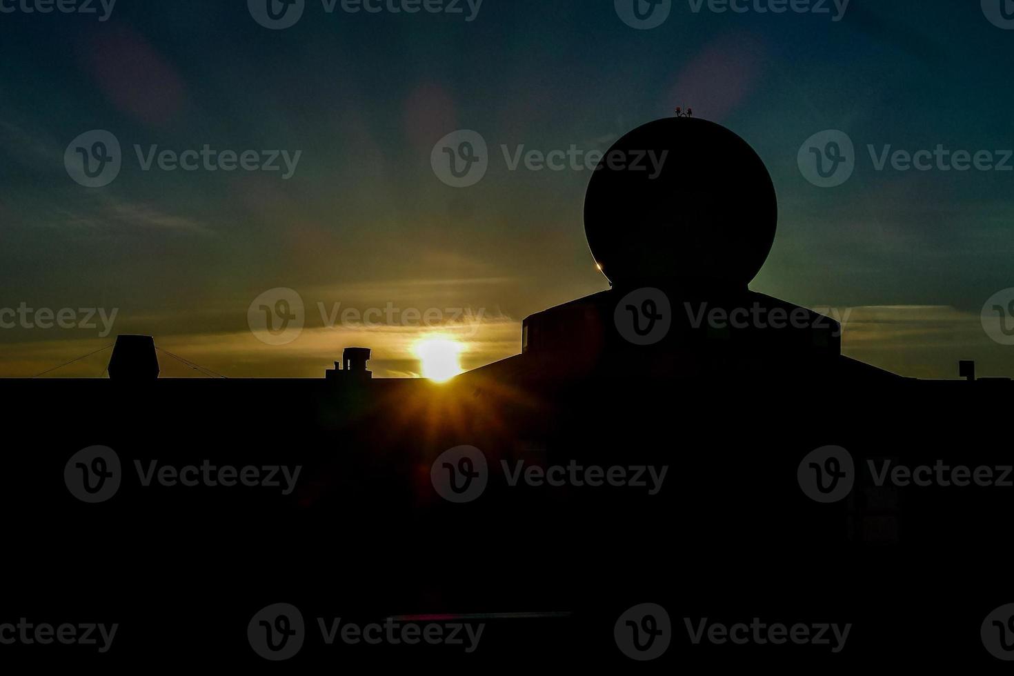 zonsondergang in nordkapp foto