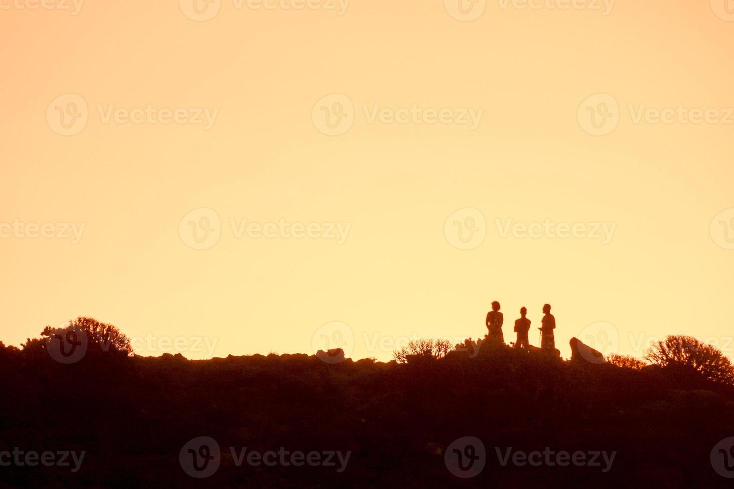 silhouet zonsondergang visie foto