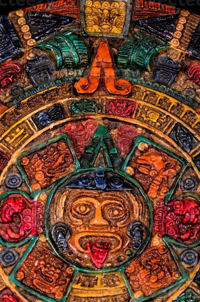 kleurrijk mayan kalender foto