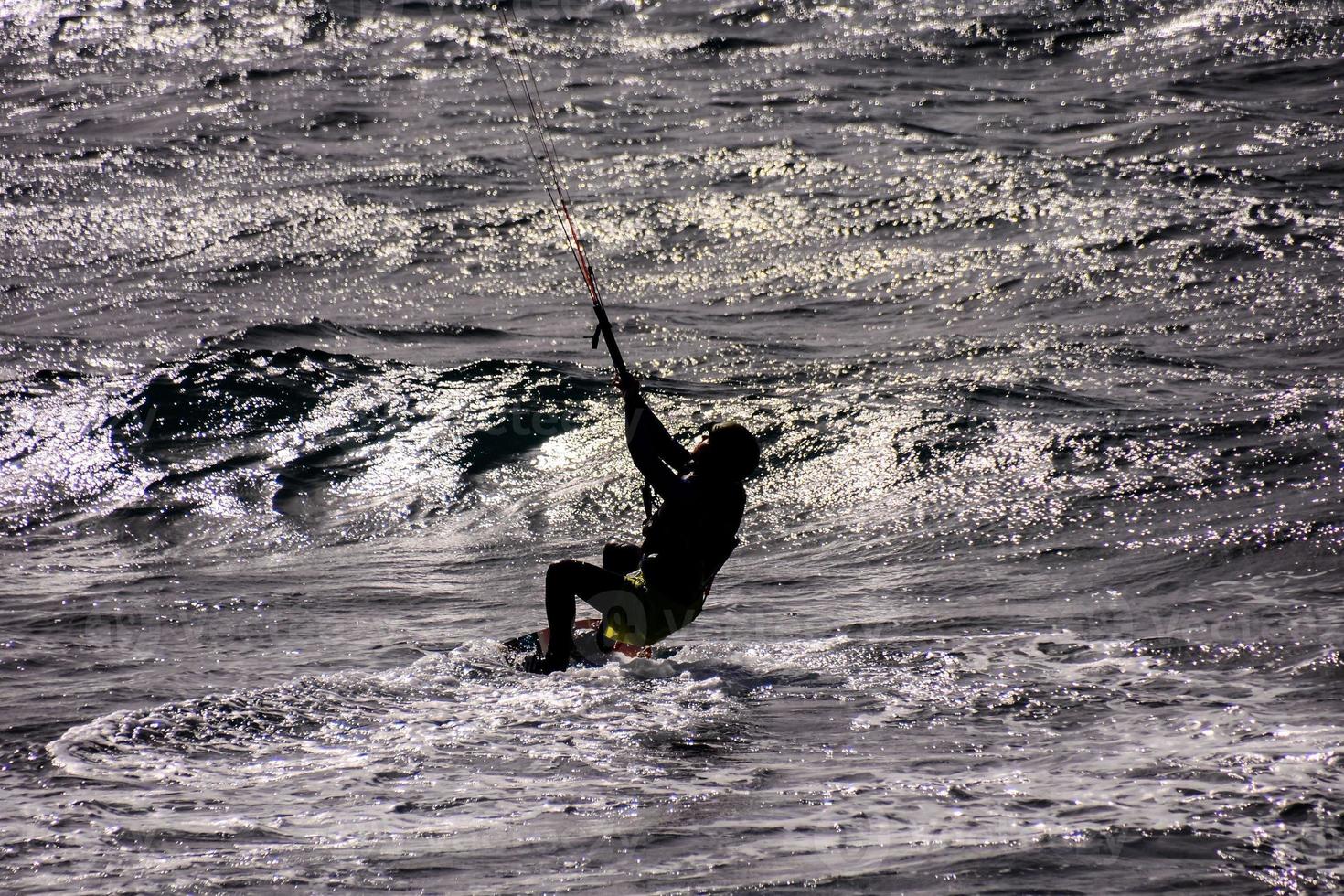 persoon surfing visie foto