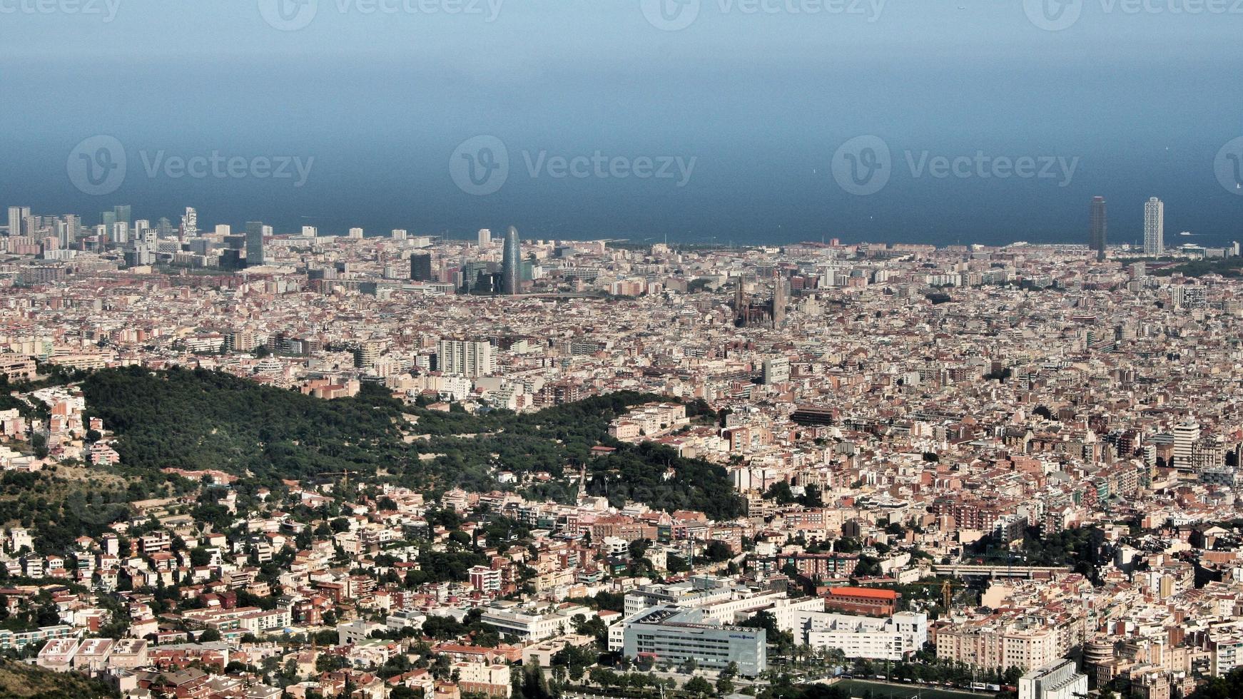 een antenne visie van Barcelona foto