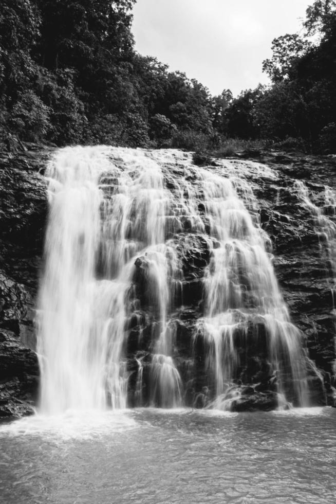 grijstinten van een waterval foto