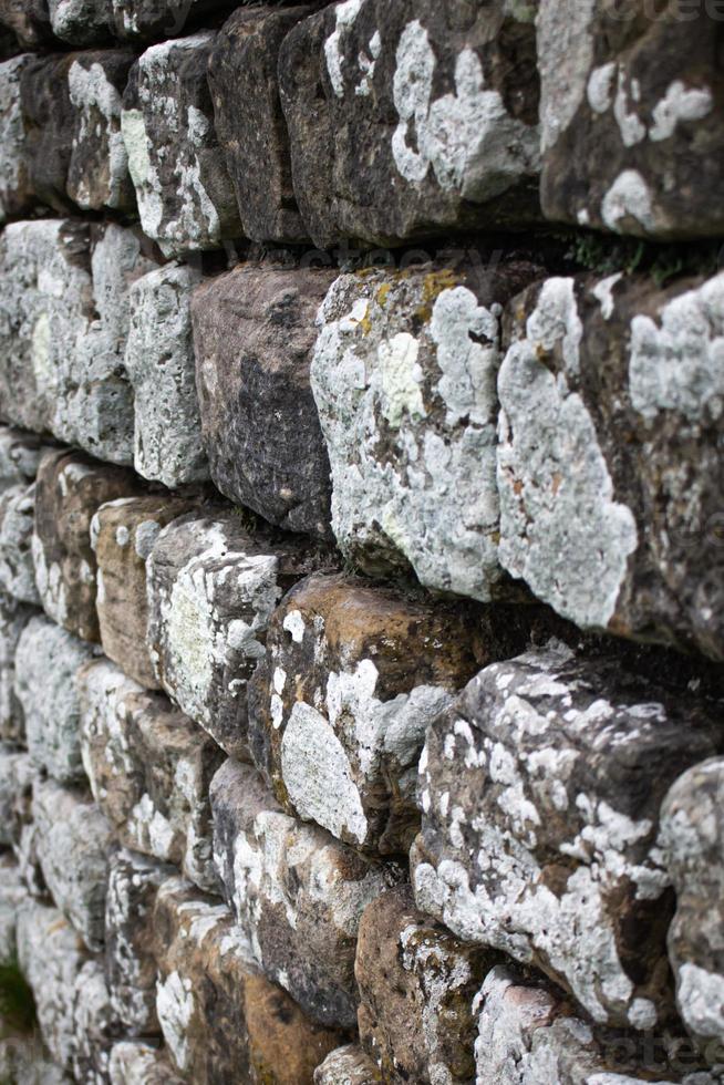 Romeins steen muur, hadriërs muur in Northumberland foto