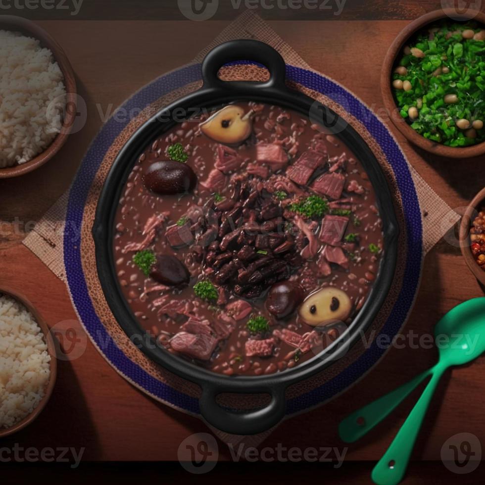 heerlijk braziliaans feijoada voedsel foto